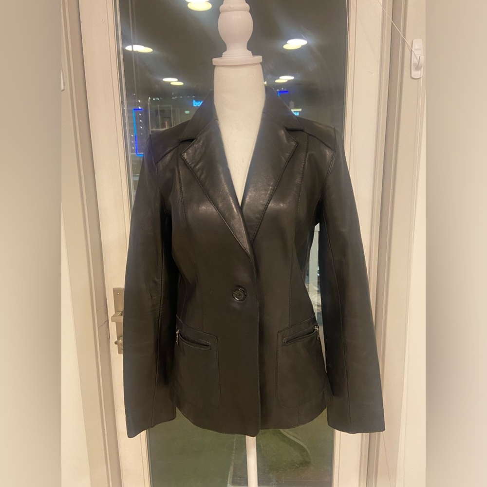 Marc New York Black Leather Jacket. New w/o tags.